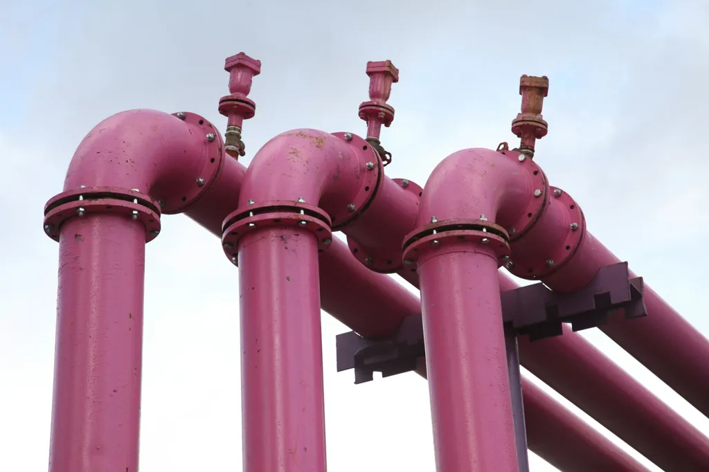 Copper water pipes plumbing system — visual context